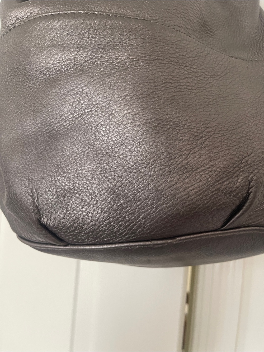 Michael Kors Pewter Metallic Pebble Leather Hobo Bag - Picture 7 of 13